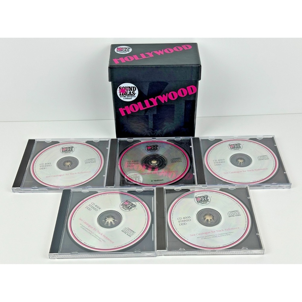 Complete 5 Disc Hollywood Sound Ideas Effects Library in Box CD Set Excellent!